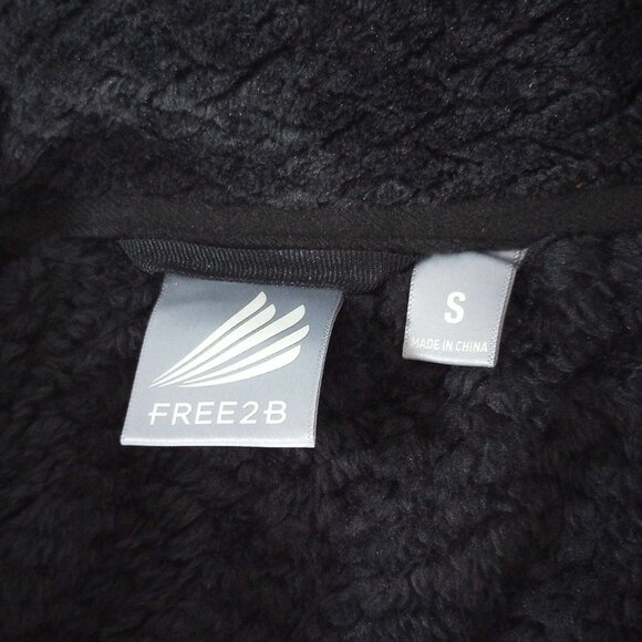 [46] FREE2B Black Graded Butter Pile Jacket NWT Size Small Womens - Picture 5 of 5